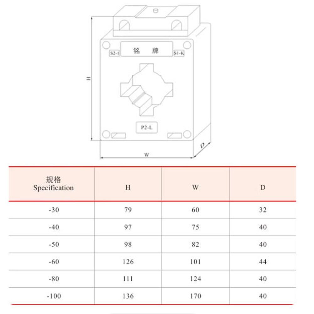 Current transformer LMK1-0.66KV(BH) current ratio 50/5 75/5 200/5 primary through